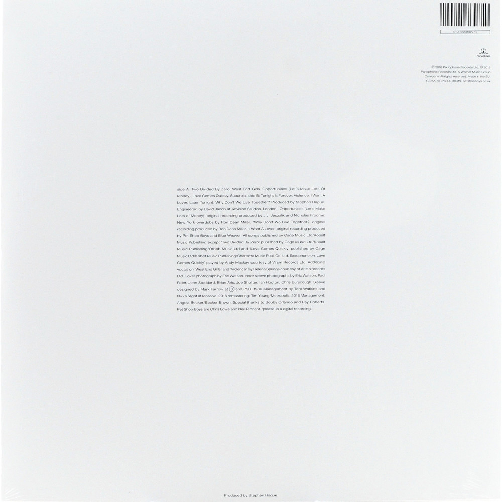 Pet Shop Boys - Please (LP)