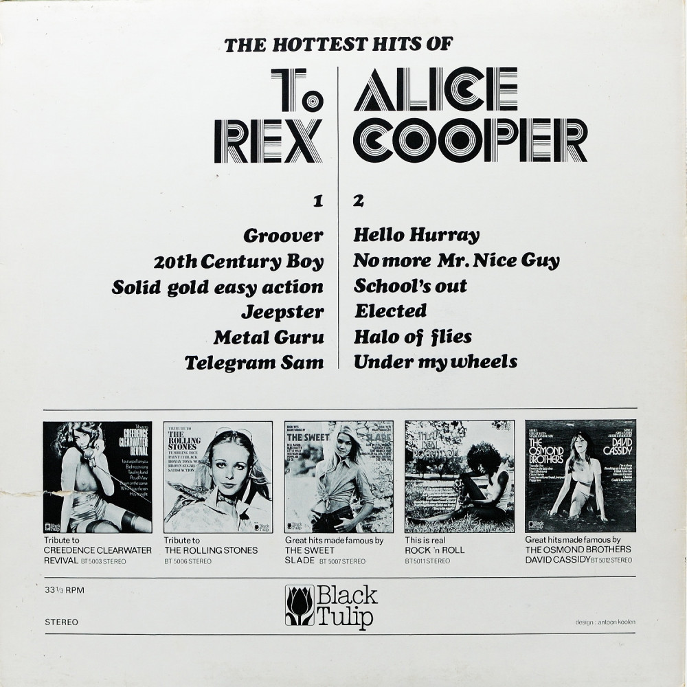 Various - The Hottest Hits Of Alice Cooper / T.Rex (LP)
