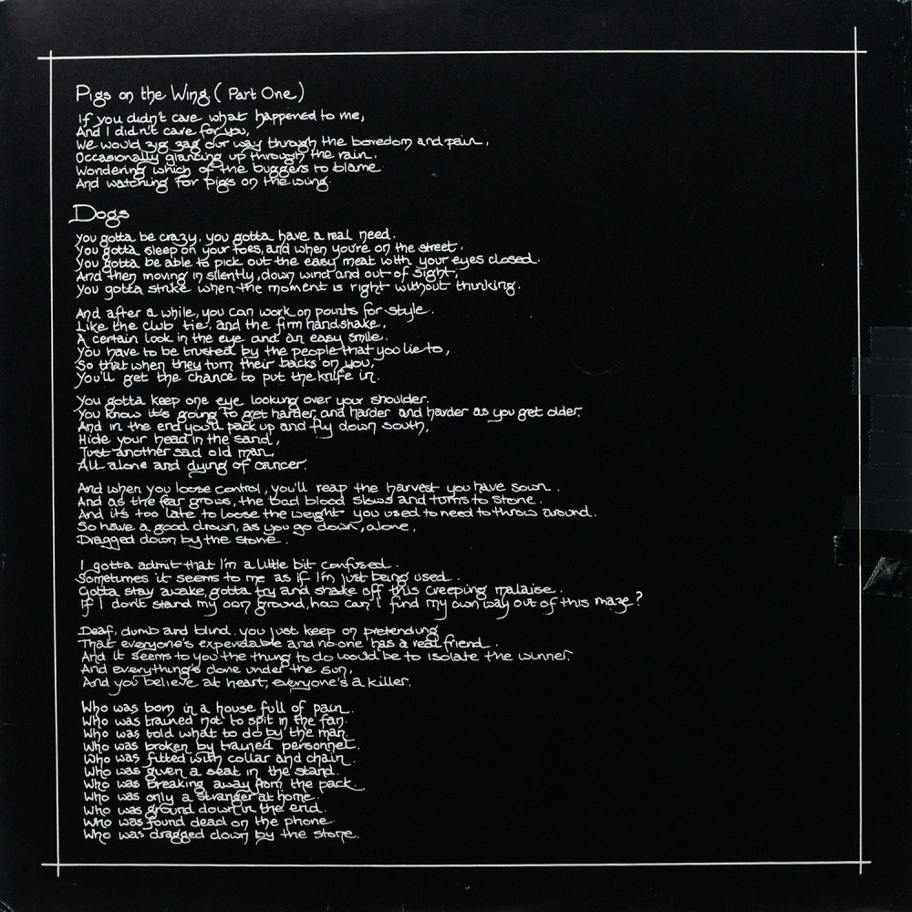 Pink Floyd, Animals (1St Press) (G/f) (Ins.) (LP)