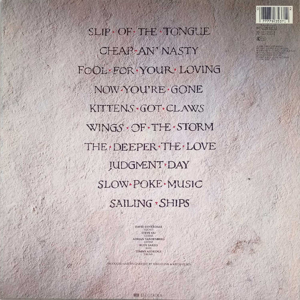 Whitesnake - Slipe Of The Tongue  (LP)