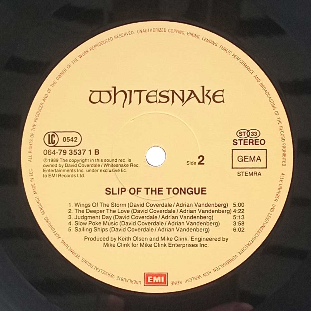 Whitesnake - Slipe Of The Tongue  (LP)