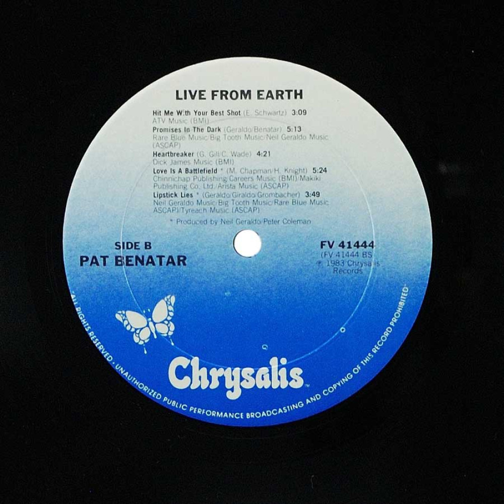 Pat Benatar - Live From Earth (LP)