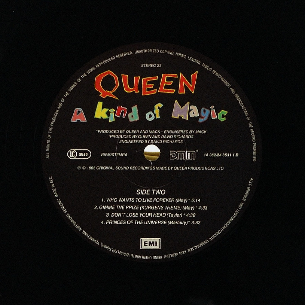 Queen, A Kind Of Magic (1St Press) (G/f) (Ins.) (LP)