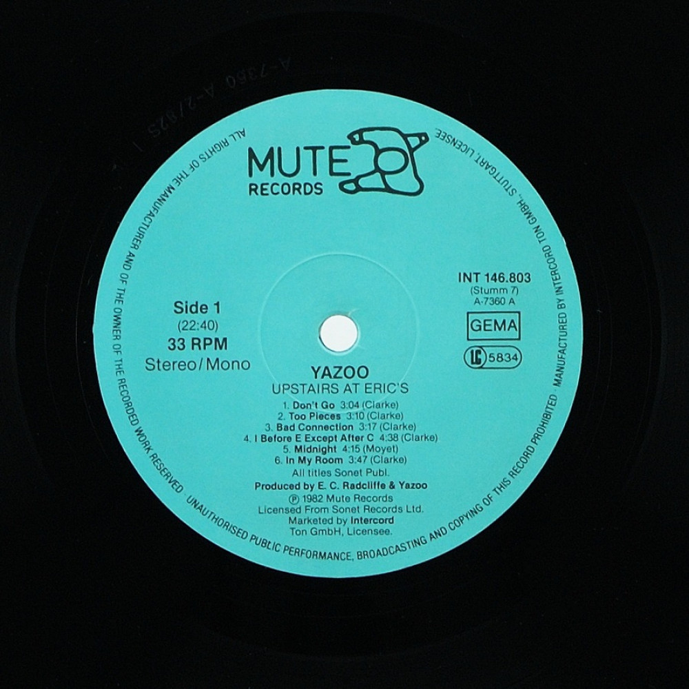 Yazoo, Upstairs At Eric`s (LP)