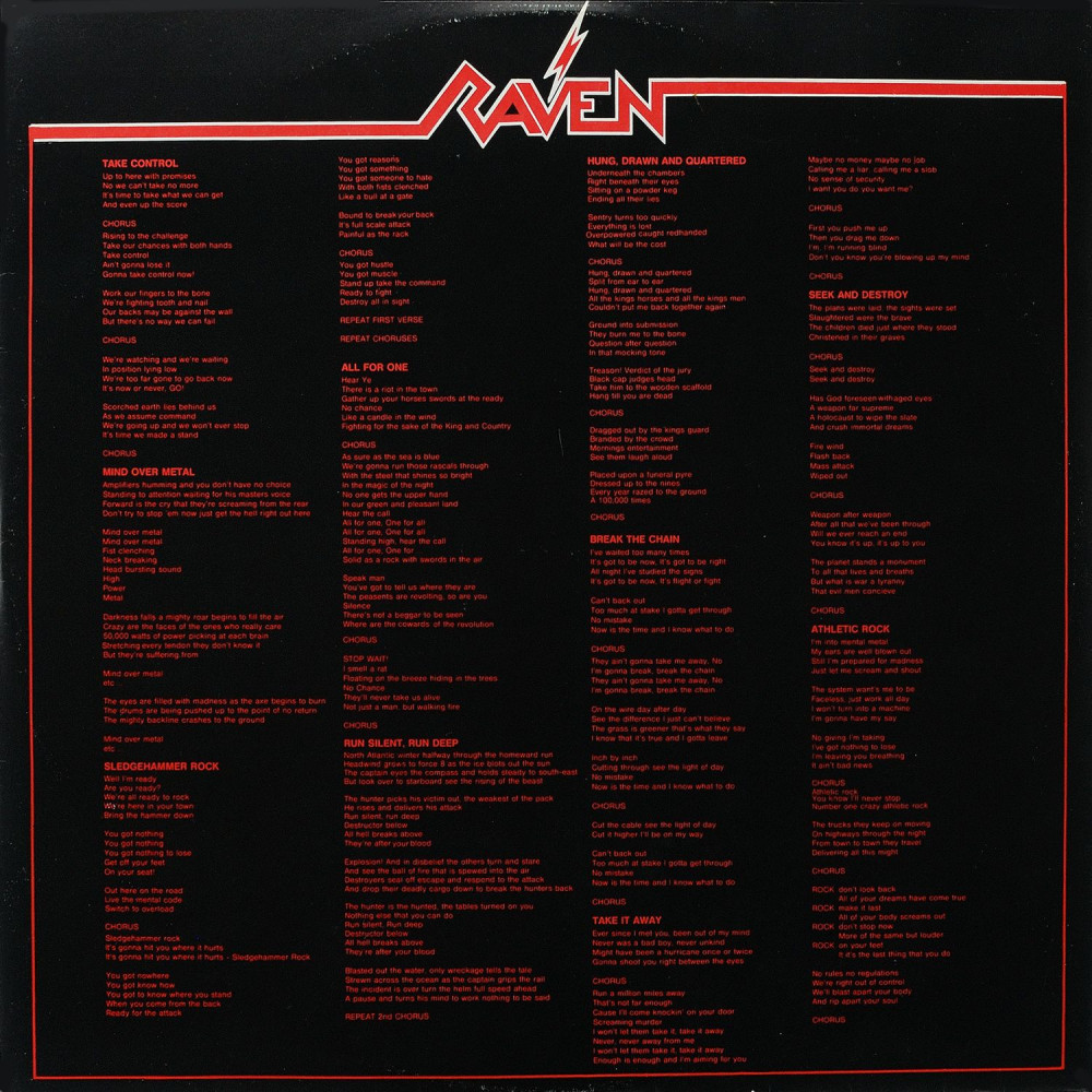 Raven, All For One (Ins.) (LP)