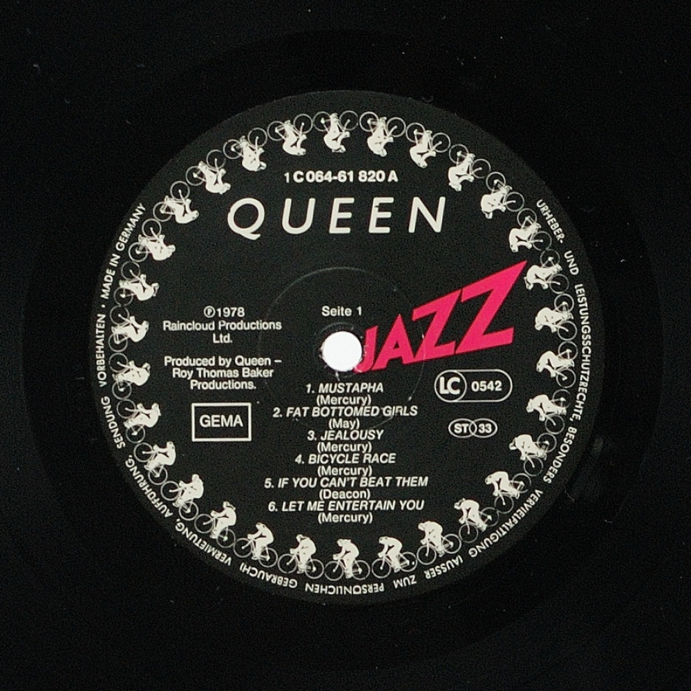 Queen, Jazz (1St Press) (G/f) (Ins.) (LP)