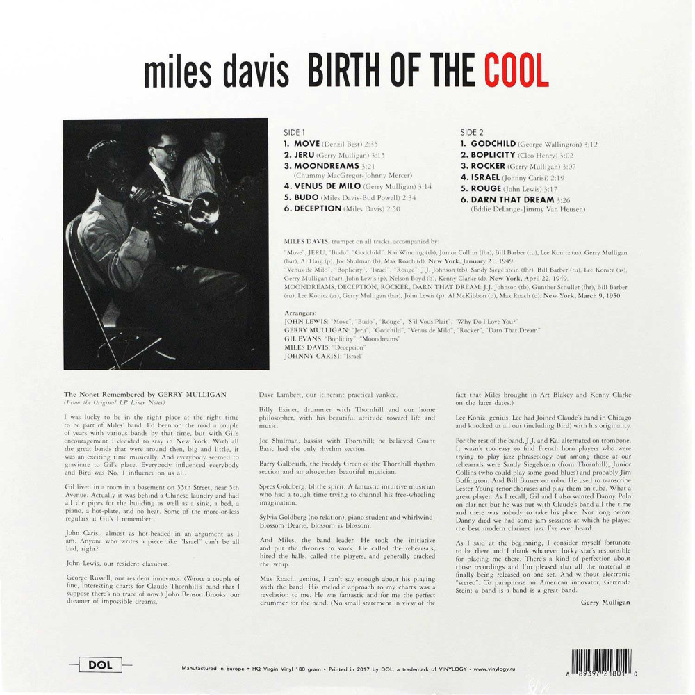 Miles Davis - Birth Of The Cool (LP)