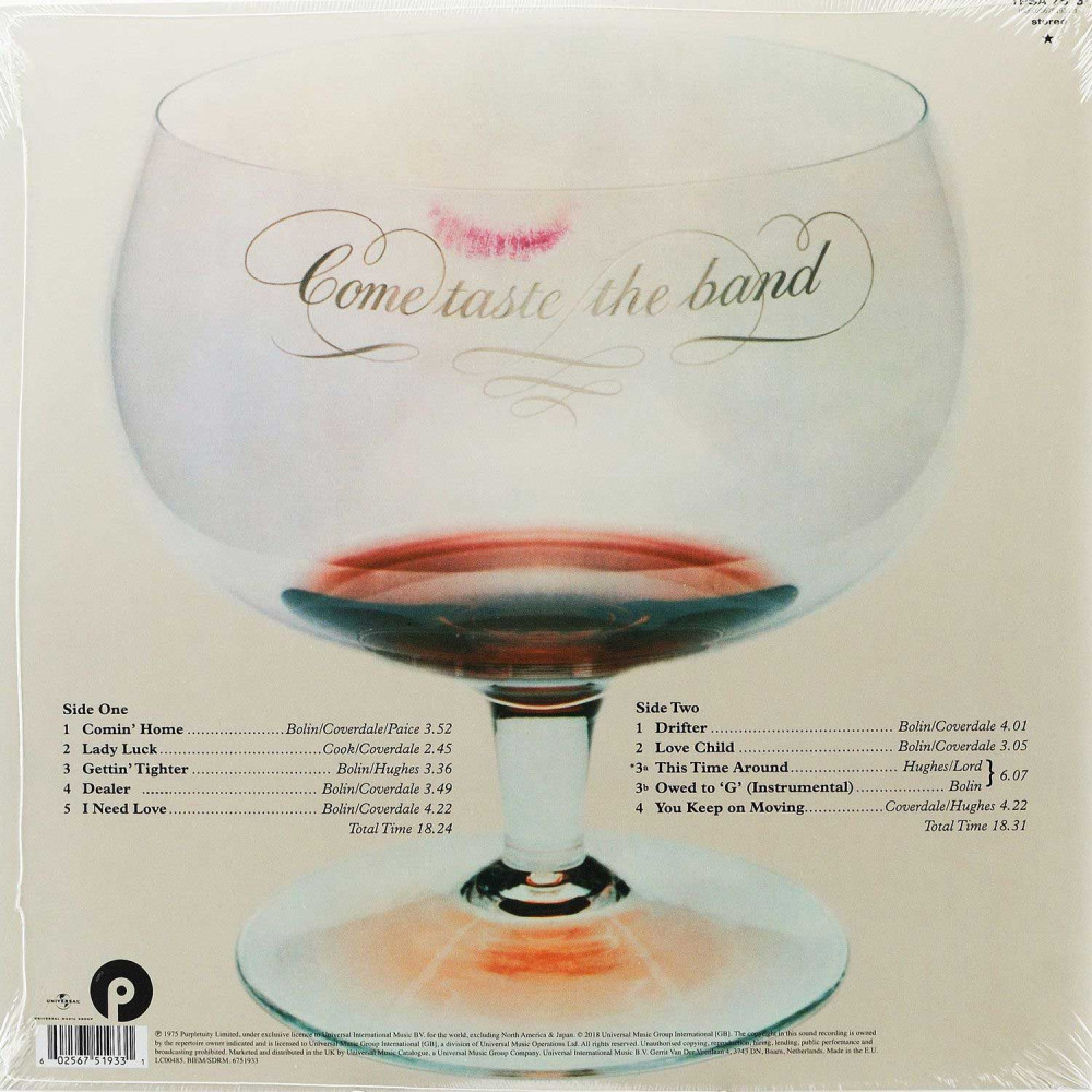 Deep Purple - Come Taste The Band | Limited Ed. Purple Vinyl (LP)