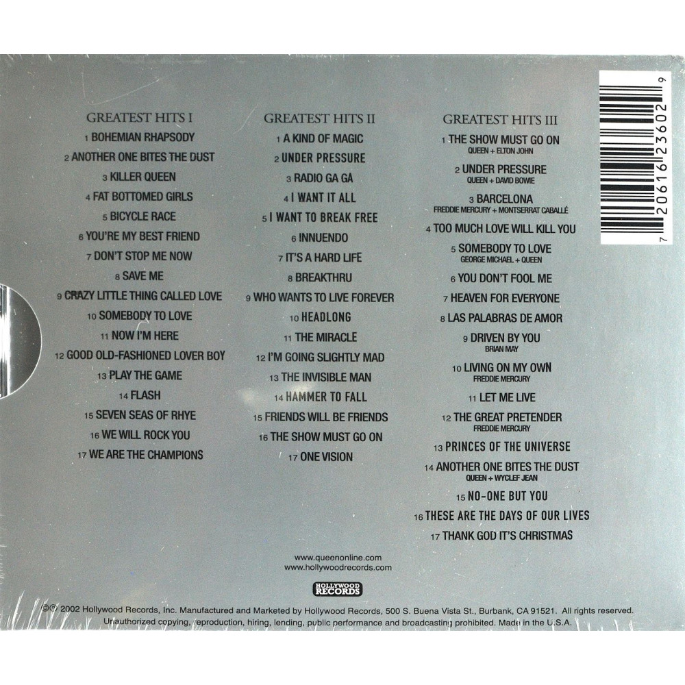Queen - Greatest Hits I Ii & Iii (The Platinum Collection) (3 CD)