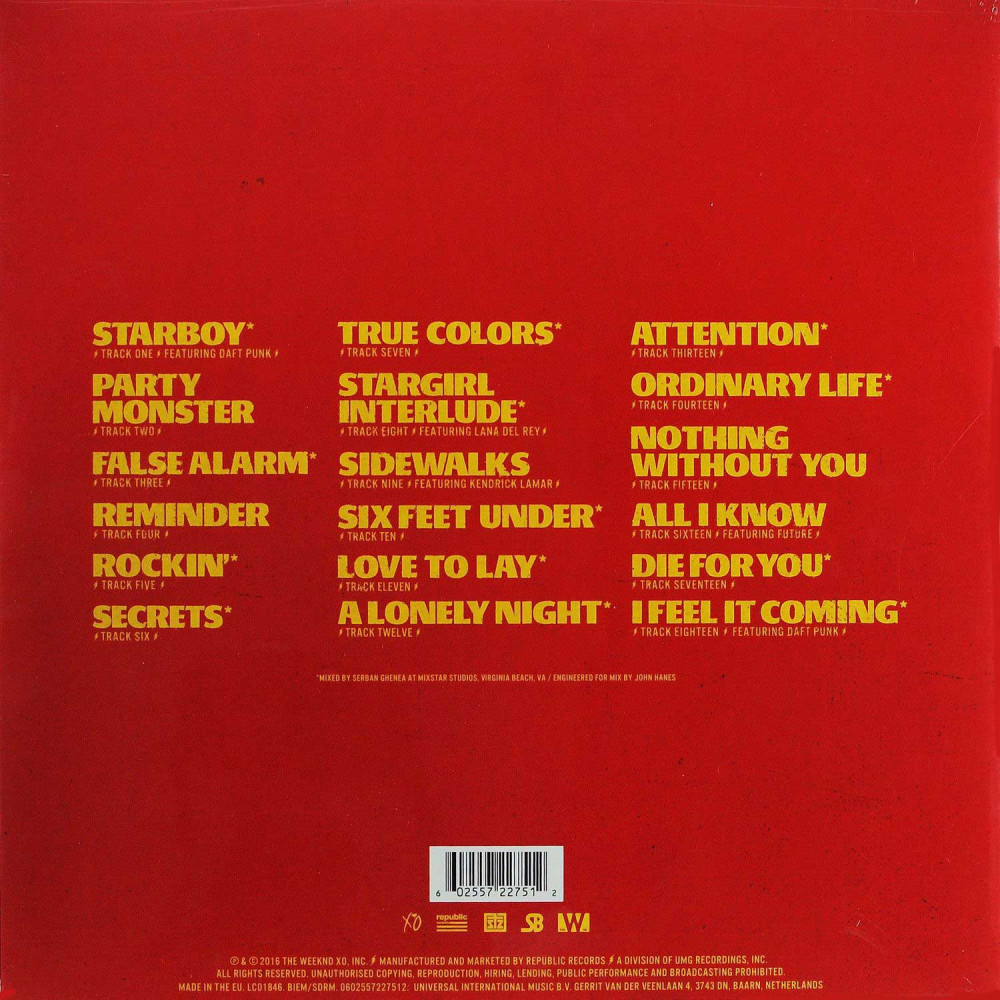 Weeknd - Starboy | Coloured Vinyl (2 LP)