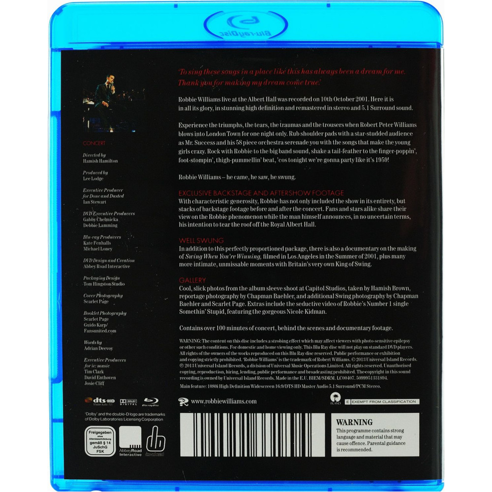 Robbie Williams, Live At The Albert (BLU-RAY)