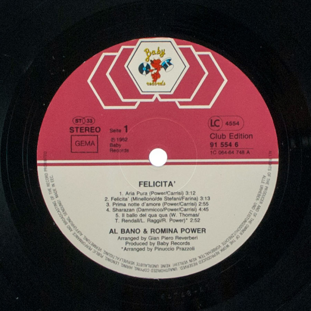 Al Bano & Romina Power - Felicita (1St Press) (LP)