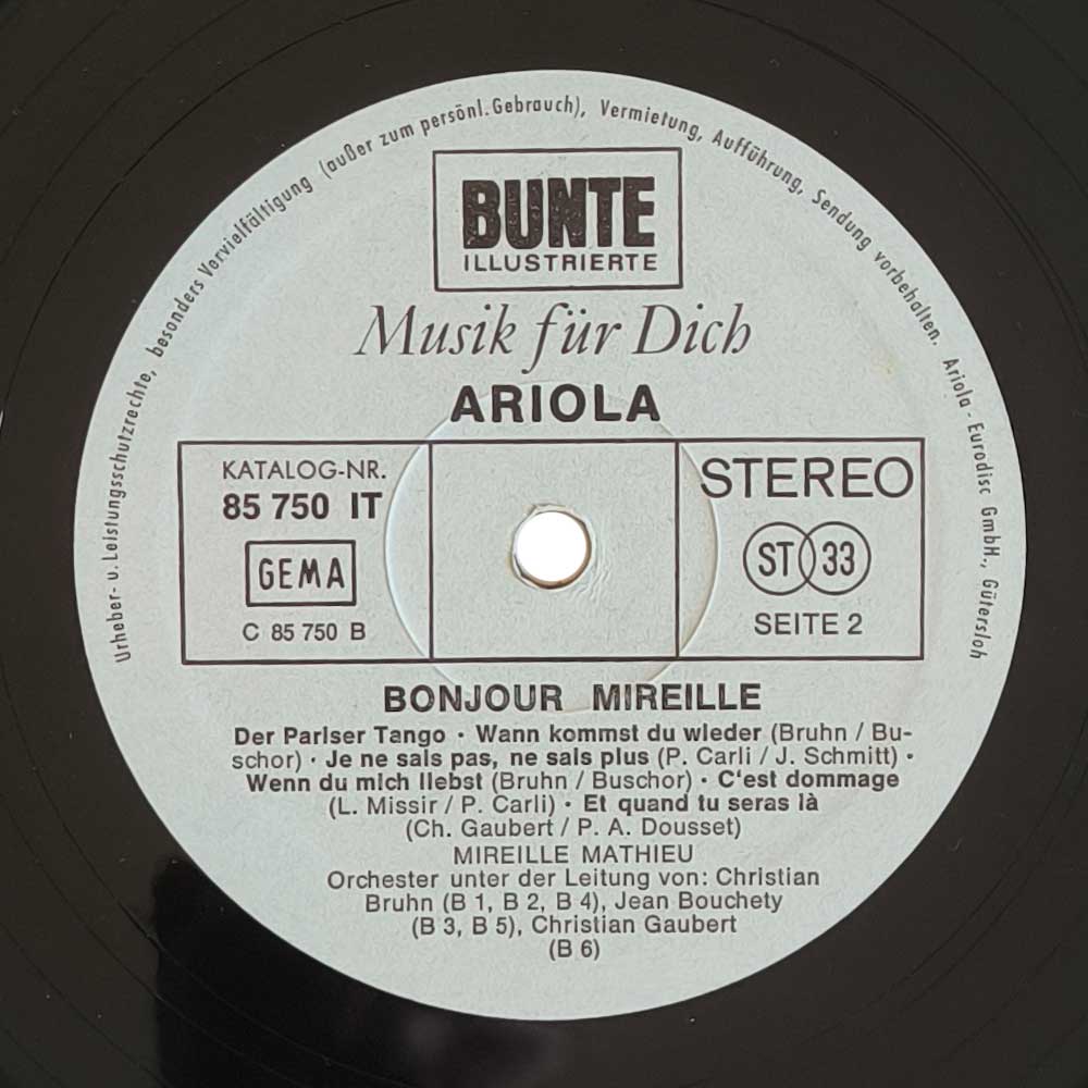 Mireille Mathieu - Bonjour Mireille (LP)
