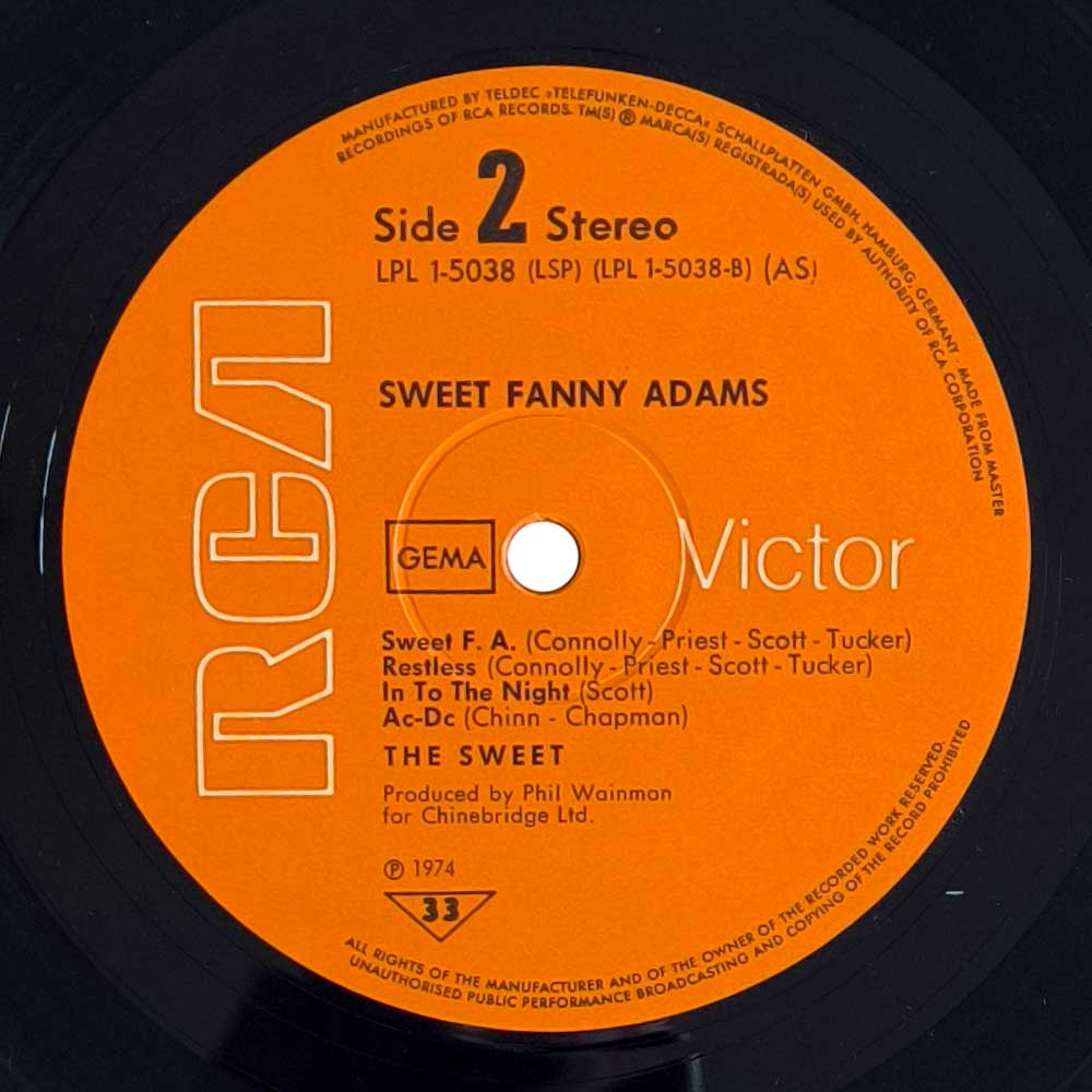 The Sweet - Sweet Fanny Adams (1St press) (LP)