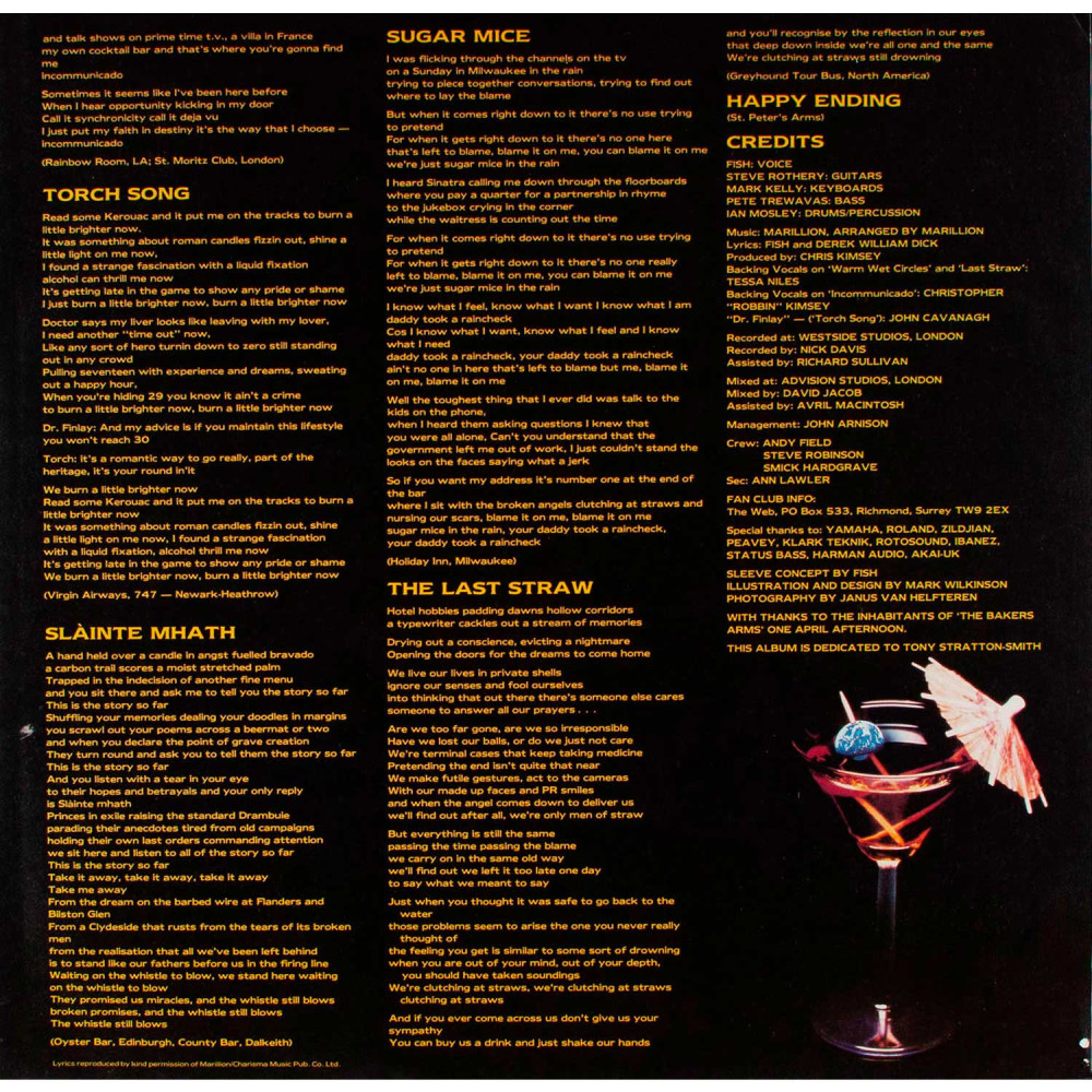 Marillion - Clutching At Straws (1St Press) (LP)