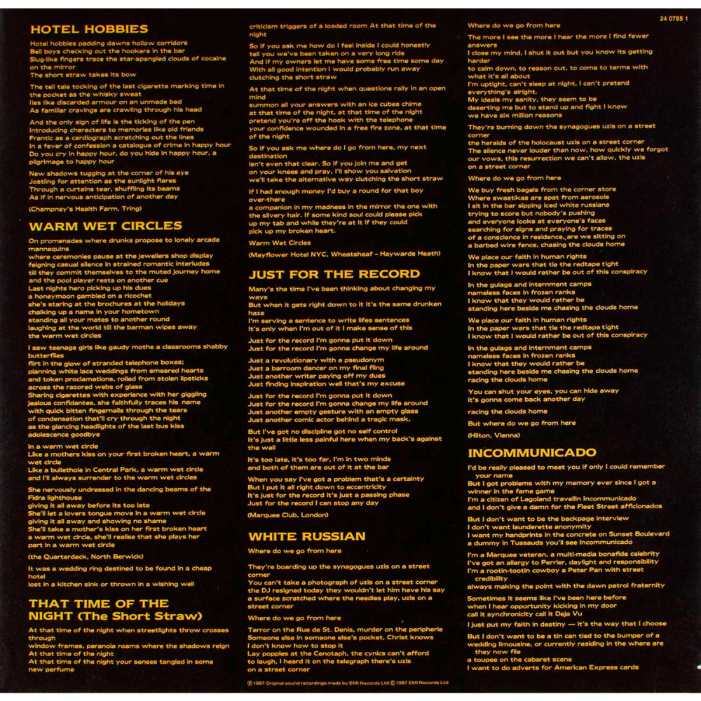 Marillion - Clutching At Straws (1St Press) (LP)