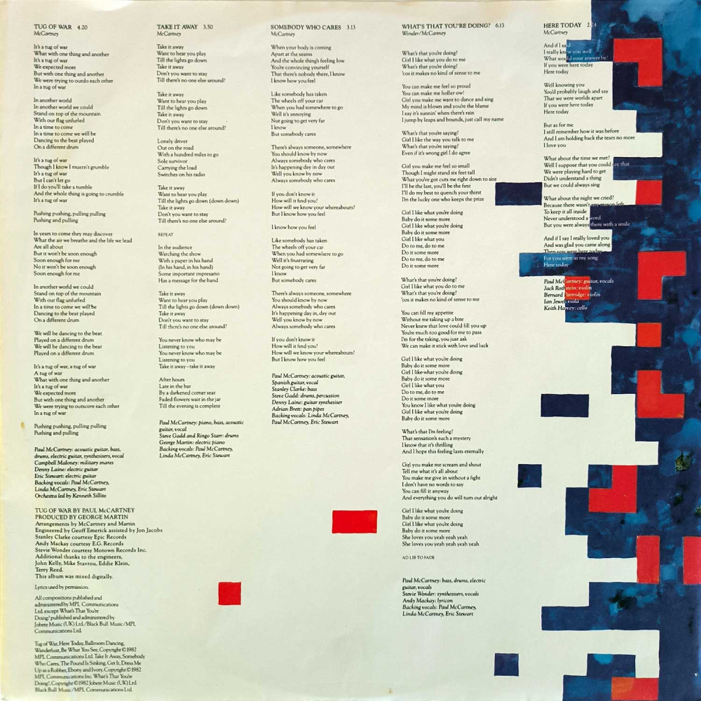 Paul Mccartney - Tug Of War  (LP)