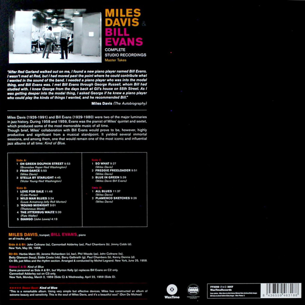 Miles Davis & Bill Evans - Complete Studio Recordings (2LP)