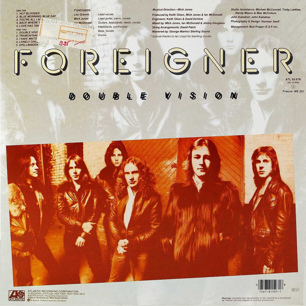 Foreigner - Double Vision (LP)
