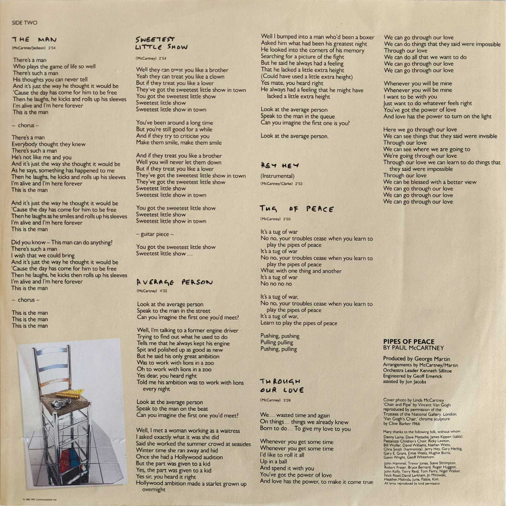 Paul Mccartney - Pipes Of Peace (1st press) (LP)