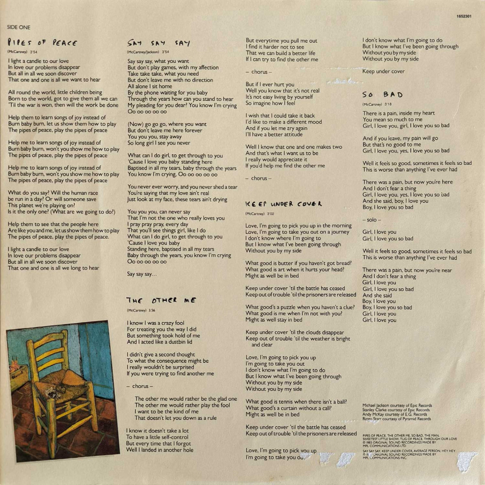 Paul Mccartney - Pipes Of Peace (1st press) (LP)