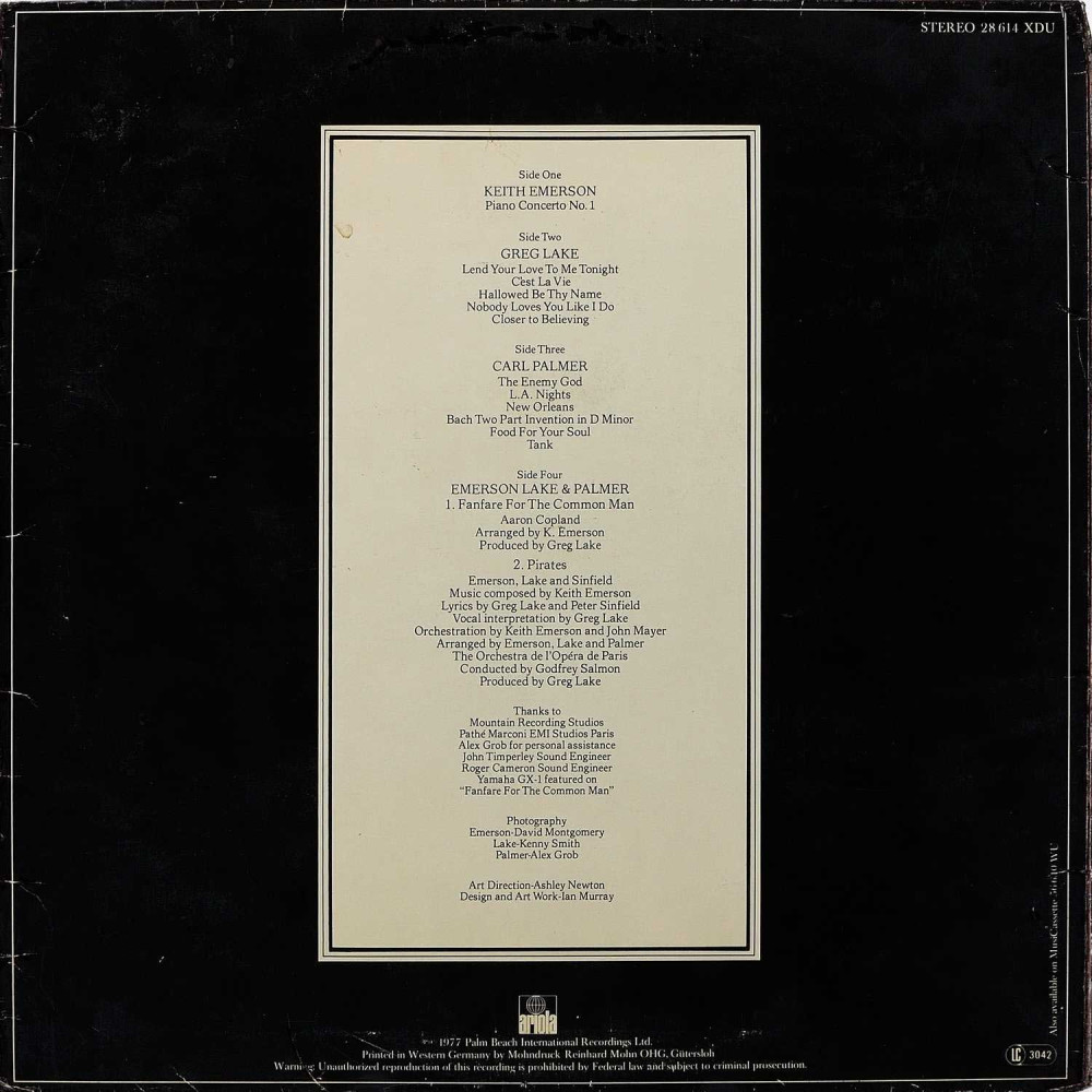 Emerson - Lake & Palmer - Works (1St Press) (2LP)