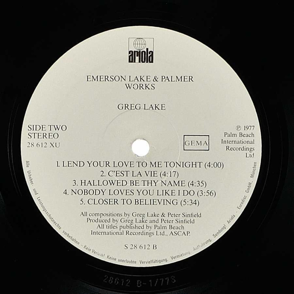 Emerson - Lake & Palmer - Works (1St Press) (2LP)