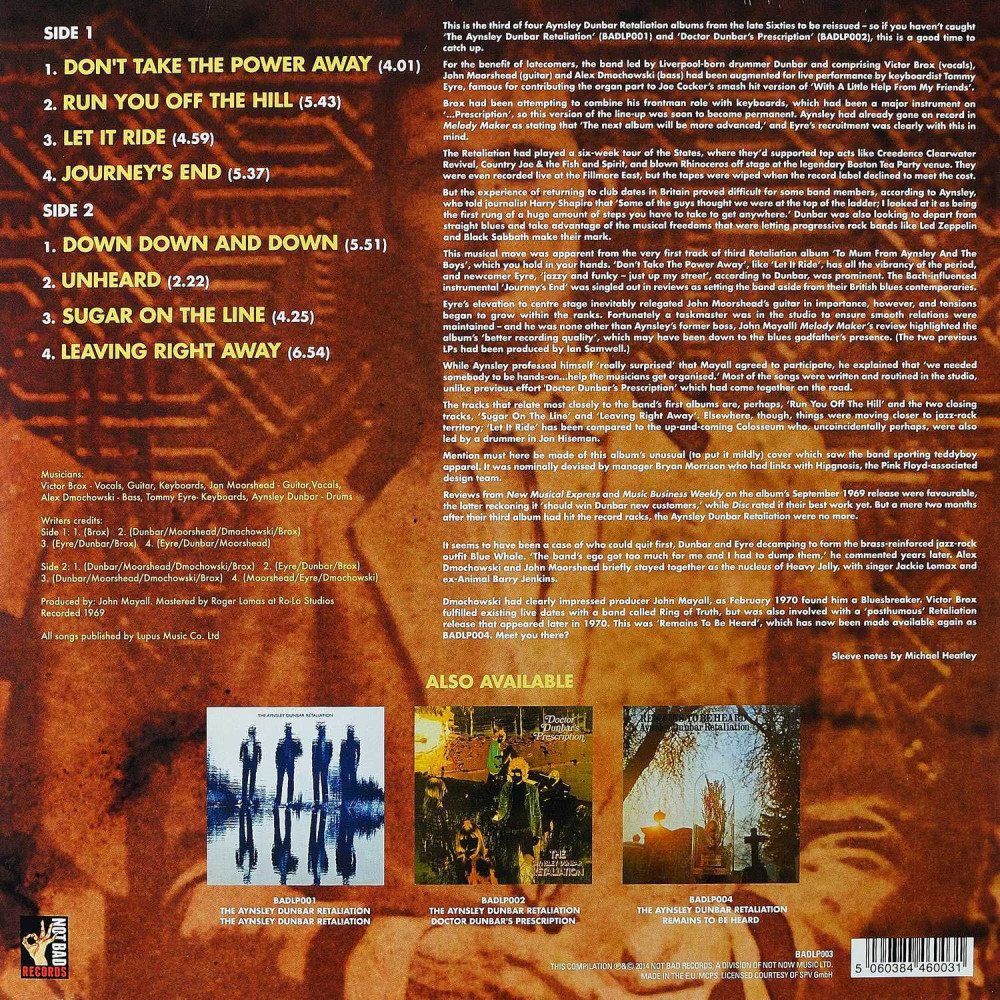 Aynsley Dunbar Retaliation - To Mum, From Aynsley And The Boys (LP)