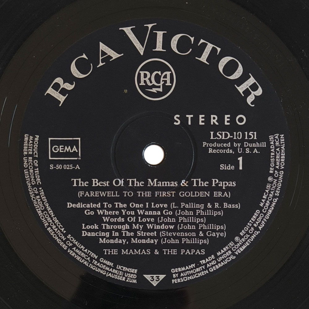 Mamas And Papas - The Best Of The Mamas And The Papas-Farewell To The First Golden Era (LP)