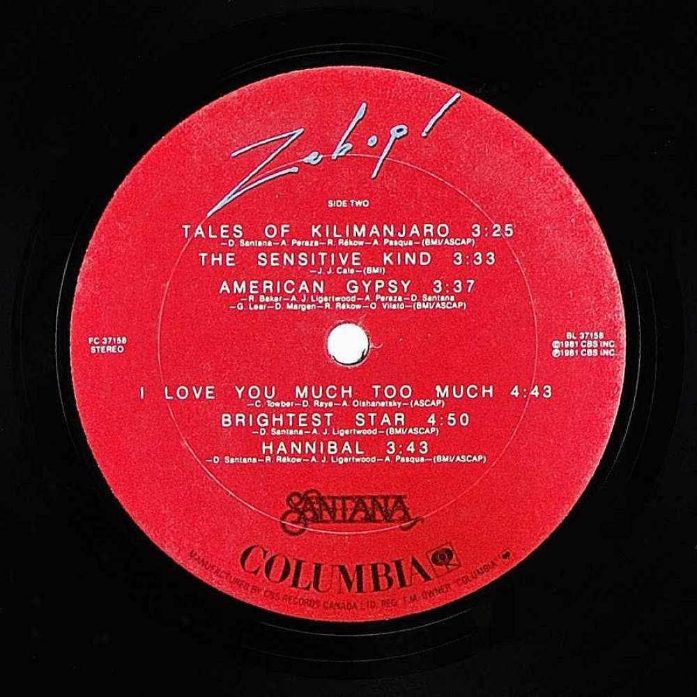 Santana - Zebop! (Ins.) (LP)