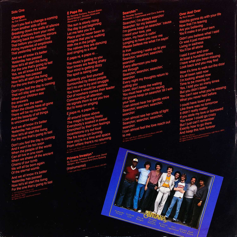 Santana - Zebop! (Ins.) (LP)