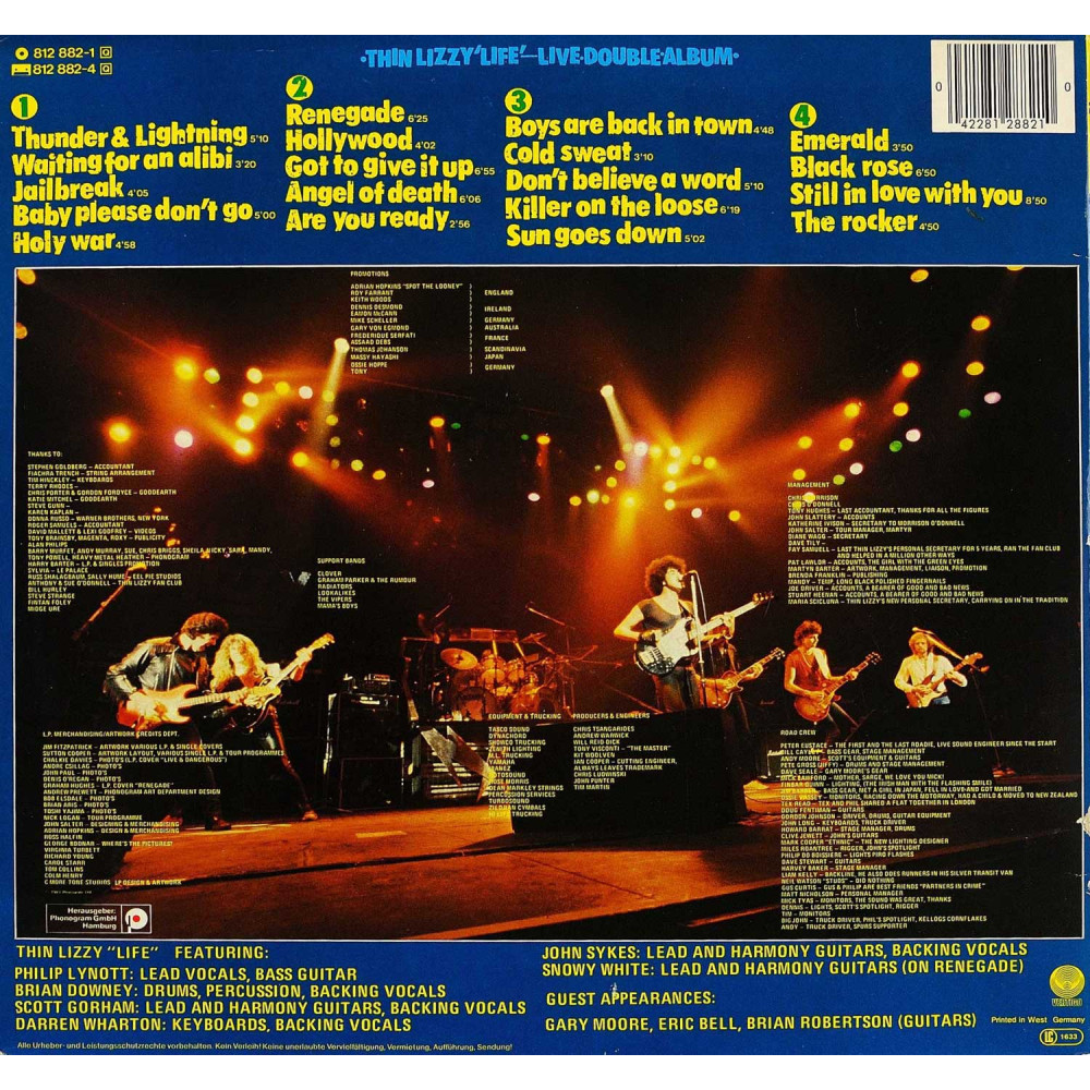 Thin Lizzy - Life - Live (1St Press) (G/f) (2LP)