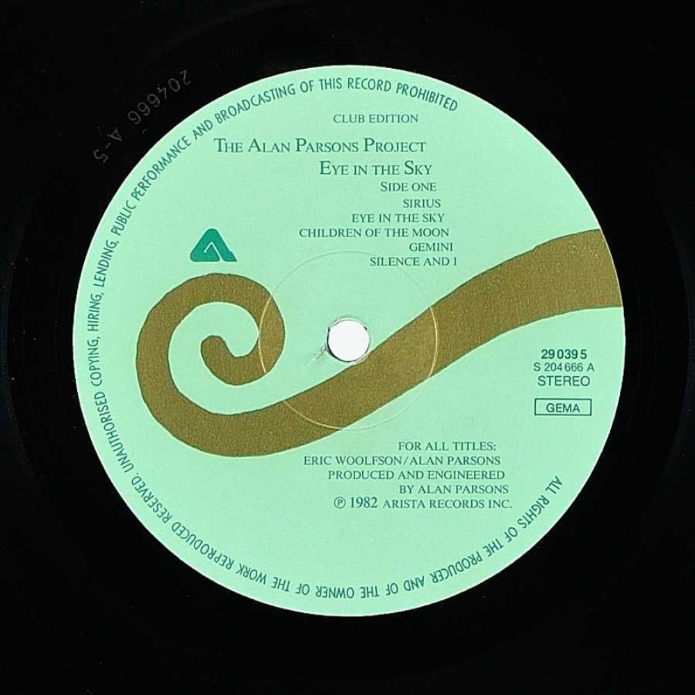 The Alan Parsons Project - Eye In The Sky (Club Edition) (Ins.) (LP)