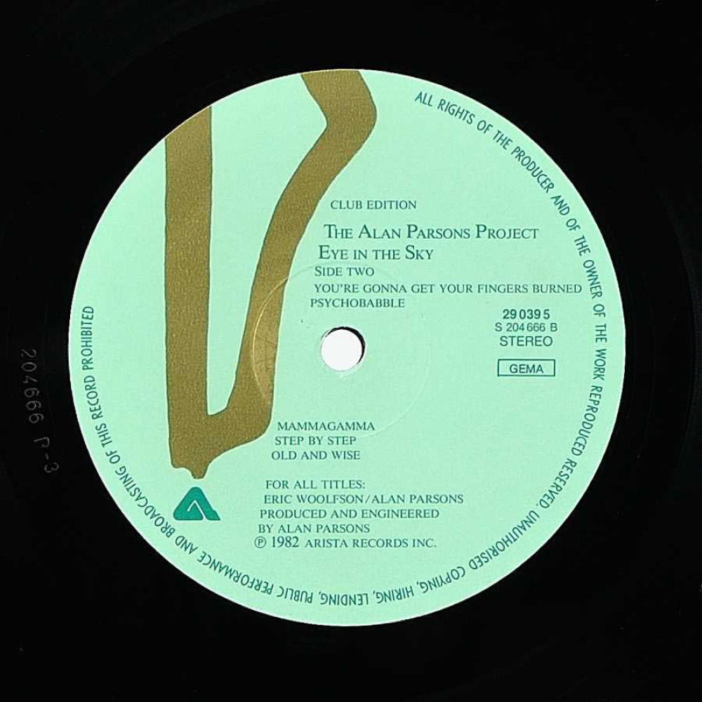The Alan Parsons Project - Eye In The Sky (Club Edition) (Ins.) (LP)