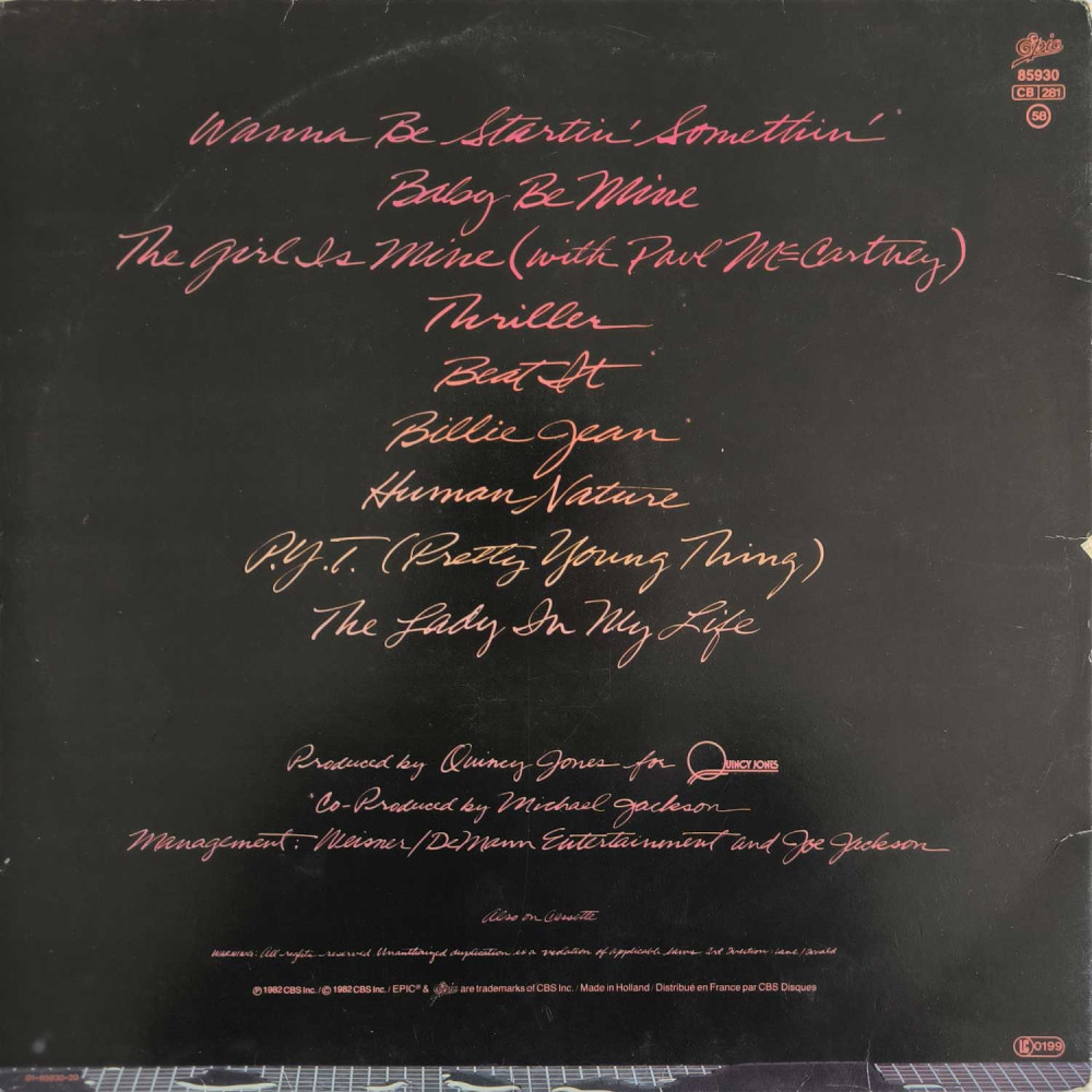Michael Jackson - Thriller (1St Press) (LP)