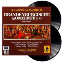 Gustav Leonhardt, Frans Brüggen, Anner Bylsma, Lucy Van Dael, Paul Dombrecht, Sigiswald Kuijken, Wieland Kuijken, Claude Rippas – Brandenburgische Konzerte Nr. 1-6 (G/F) (2 LP)
