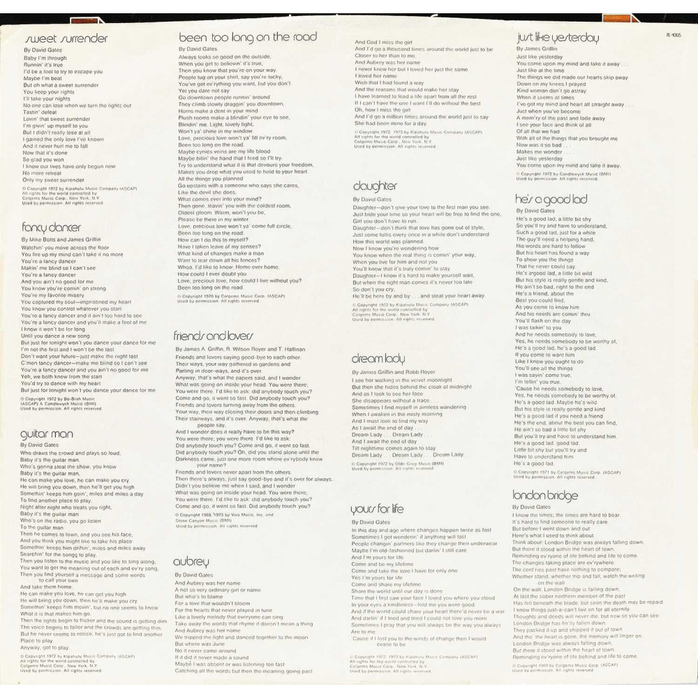 Bread - The Best Of Bread Volume I & II (G/F) (2 LP)