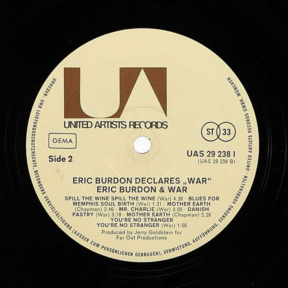 Eric Burdon & War, Eric Burdon Declares «War» (LP)