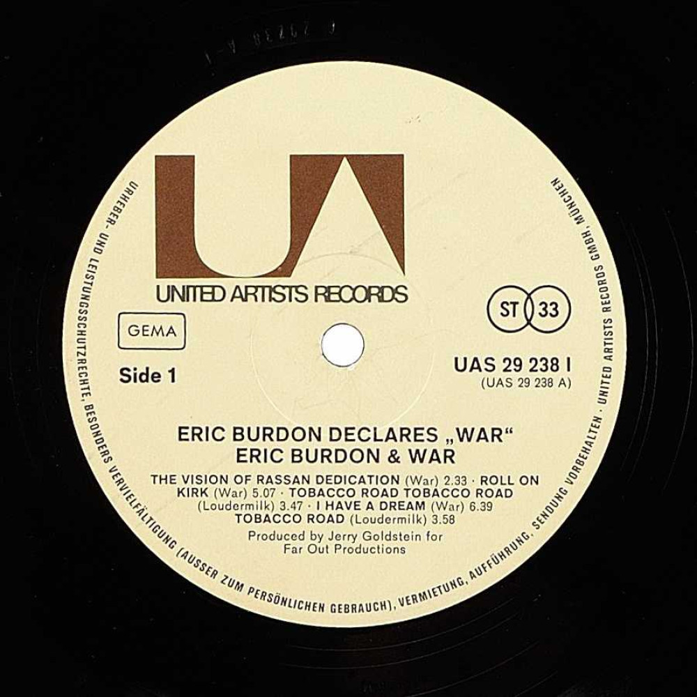 Eric Burdon & War, Eric Burdon Declares «War» (LP)