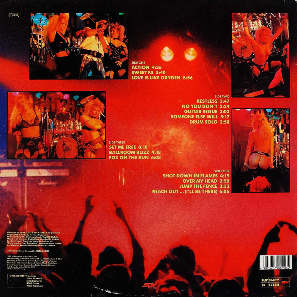 Sweet, Live At The Marquee (Incl. 4 Brand New Studio Tracks) (G/F) (2 LP)