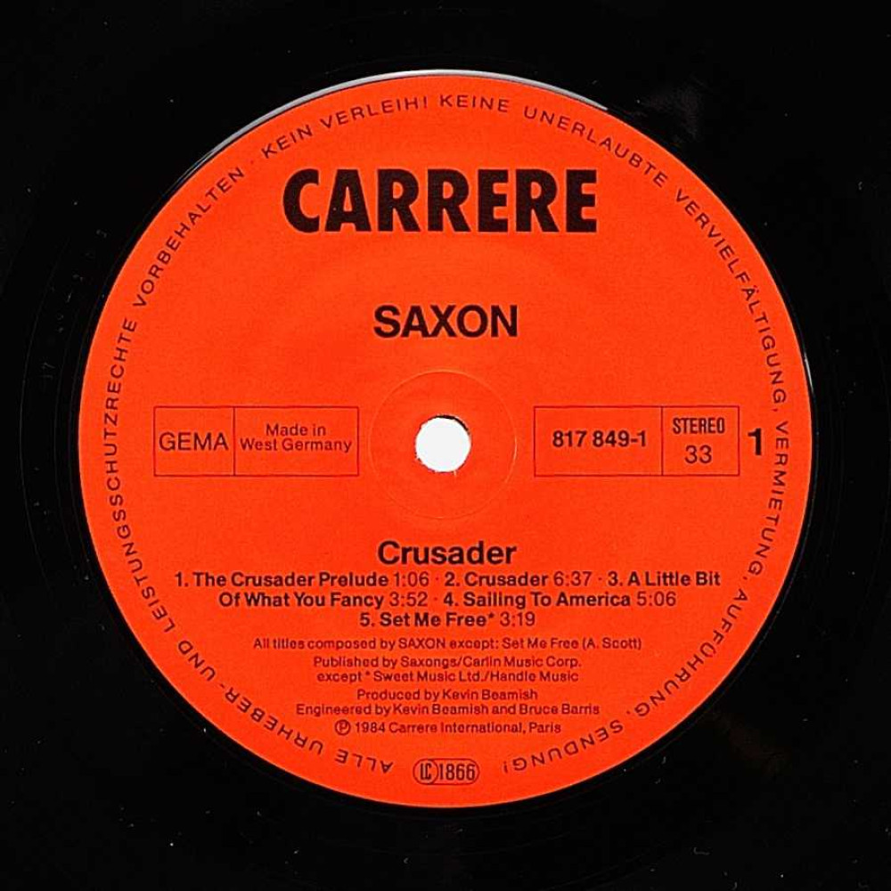Saxon, Crusader (1St Press) (G/f) (LP)