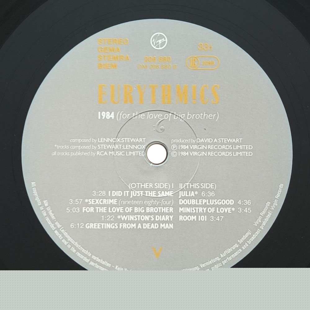 Eurythmics – 1984 (For The Love Of Big Brother) (LP)