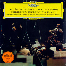 Antonín Dvořák, Pyotr Ilyich Tchaikovsky, Mstislav Rostropovich ‎– Cellokonzert H-moll (In B Minor) - Rokoko-Variationen Op.33 (1969) (180Gr Vinyl) (LP)