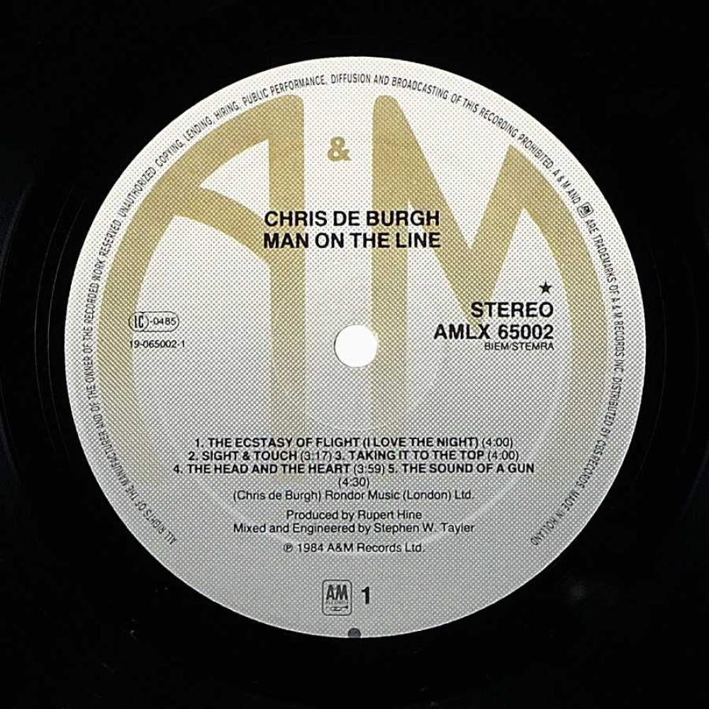 Chris de Burgh - Man On The Line (Ins.) (LP)