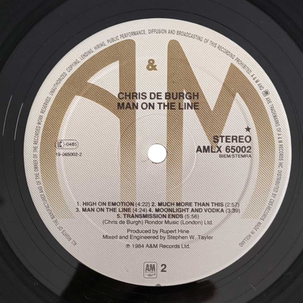 Chris de Burgh - Man On The Line  (LP)