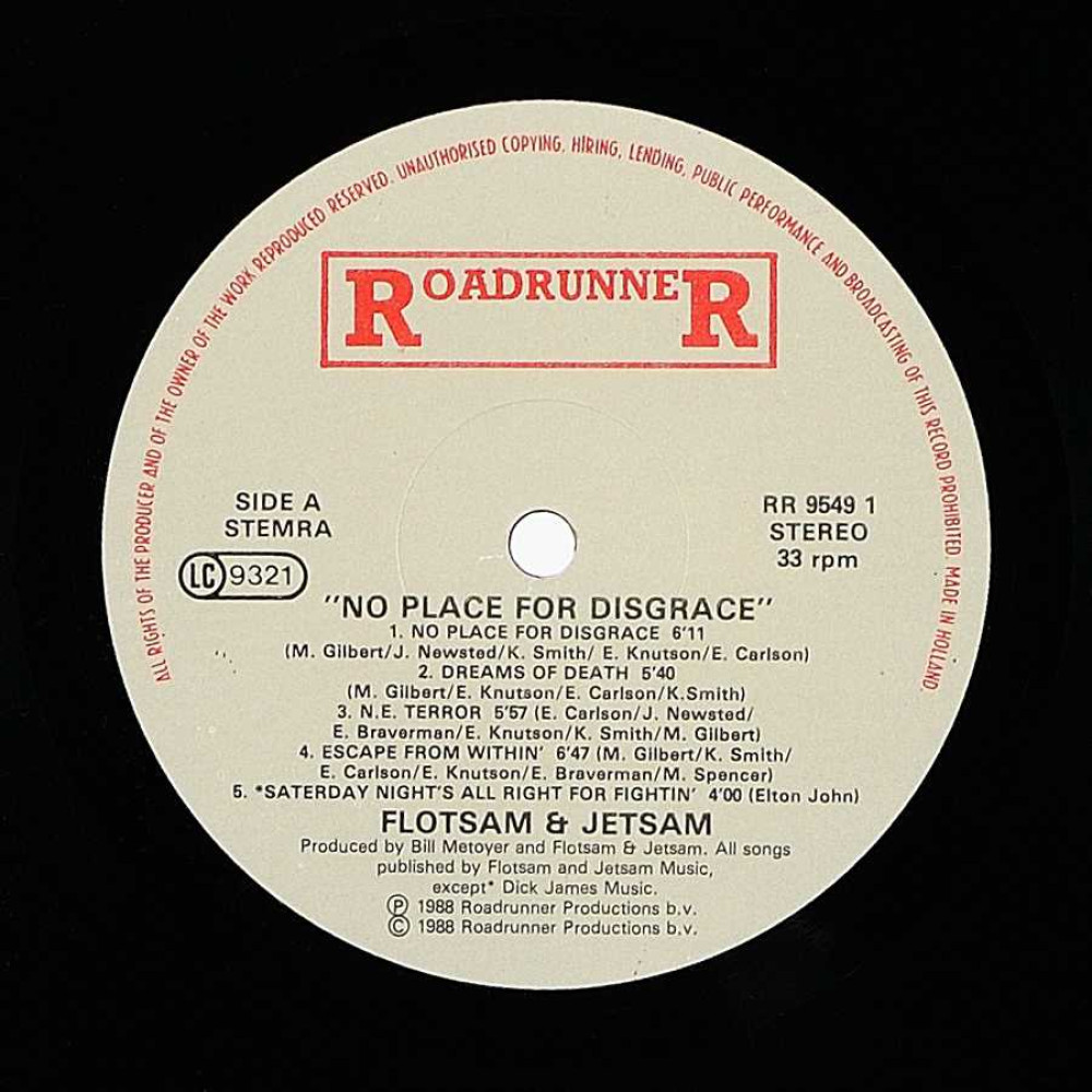 Flotsam And Jetsam, No Place For Disgrace (LP)
