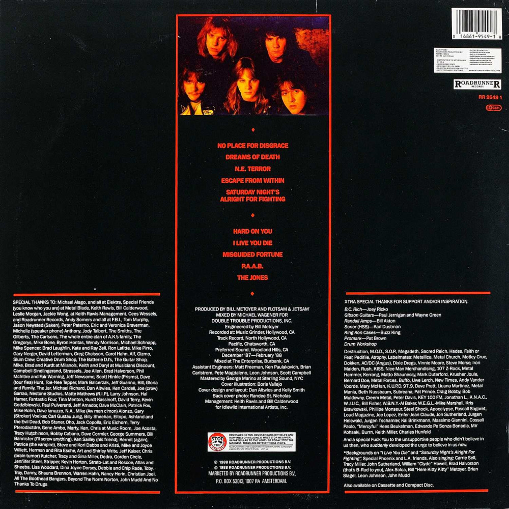 Flotsam And Jetsam, No Place For Disgrace (LP)