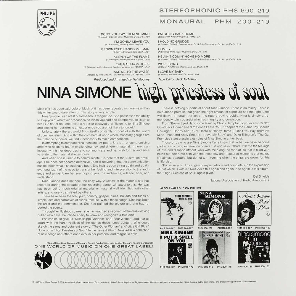 Nina Simone - High Priestess Of Soul  (LP)