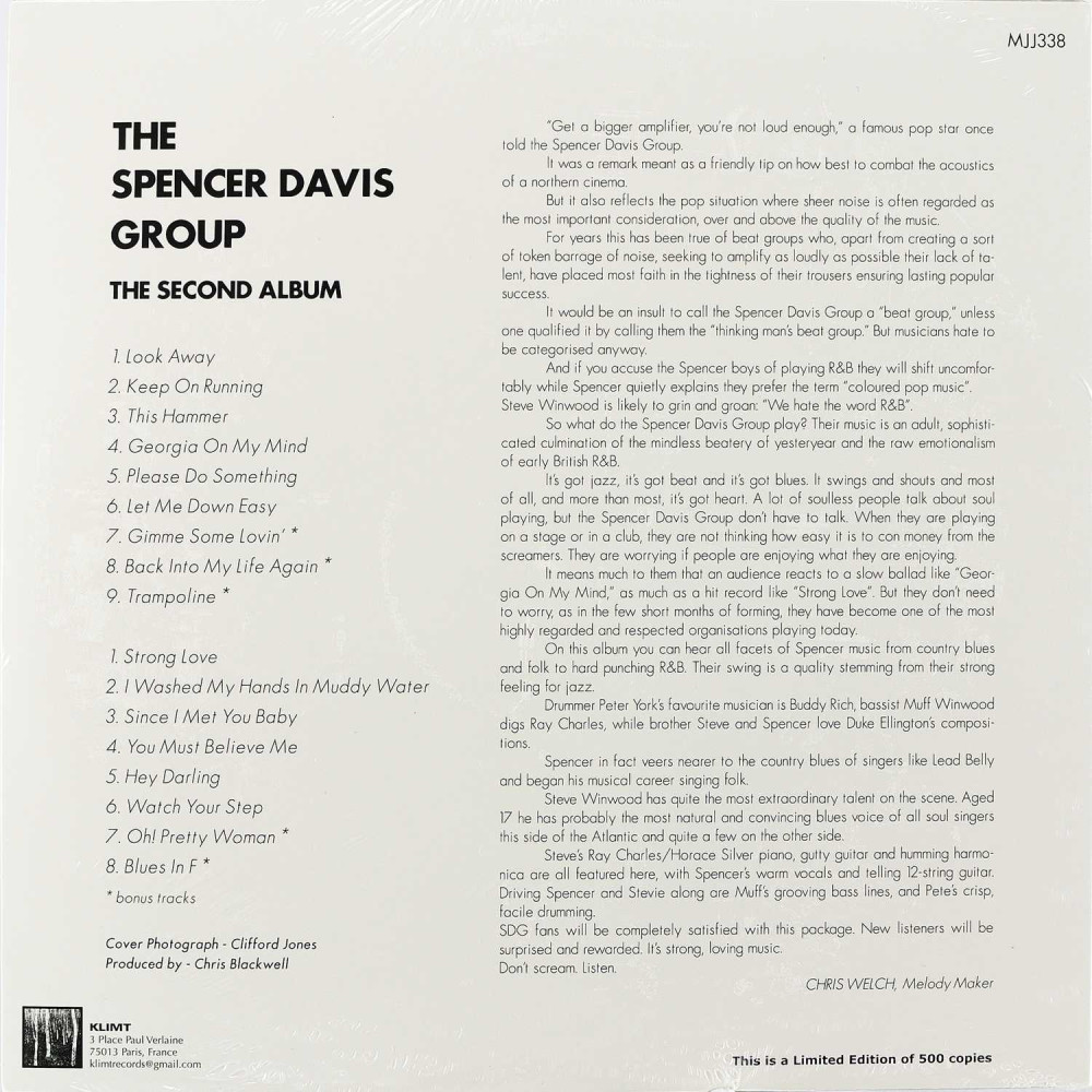 The Spencer Davis Group - The Second Album (Limited Coloured Vinyl) (LP)