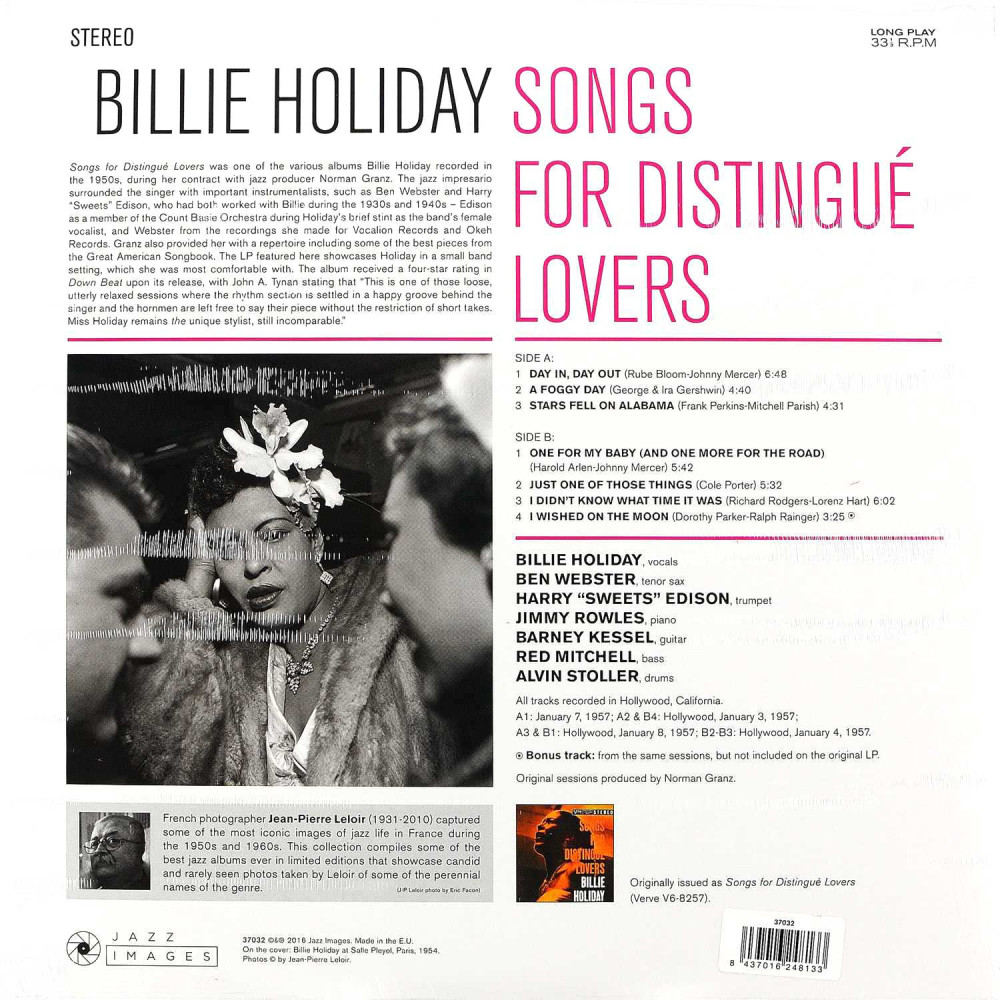 Billie Holiday - Songs For Distingue Lovers (LP)